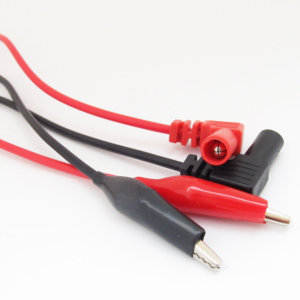 5sets 4mm 1M Angle Probe Banana Plug to Alligator Clip Multimeter Lead Cable