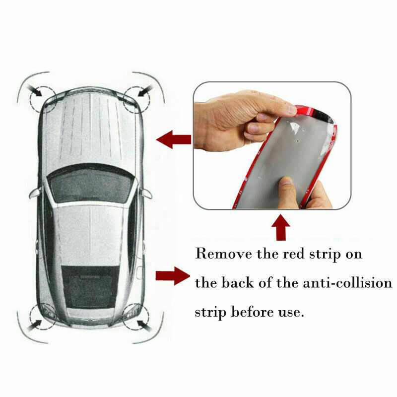 2PCS Car Trucks Widening White Anti-scratch Strip Bumper Body Corner Protector