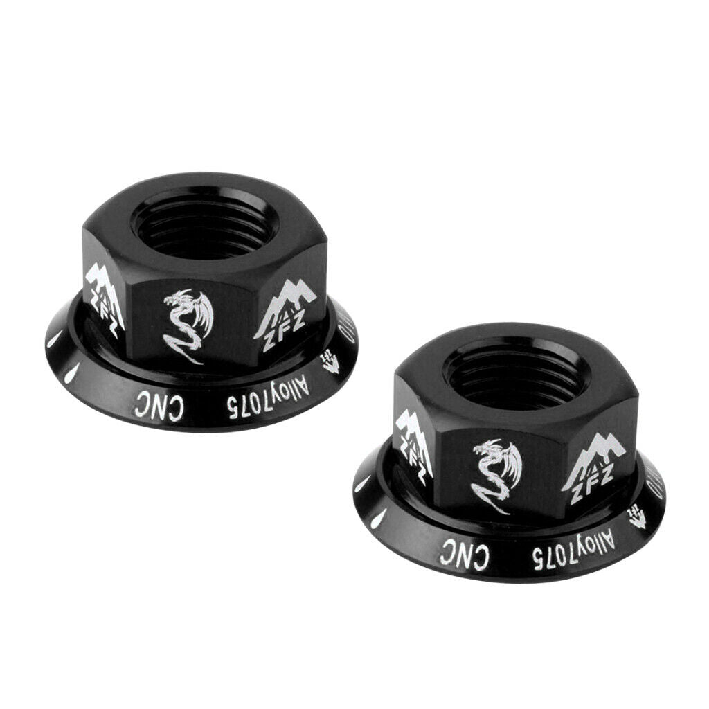 Bicycle Hubs Nut M10 Folding Fixed Gear Bike Wheel Hubs Axle Screw Black