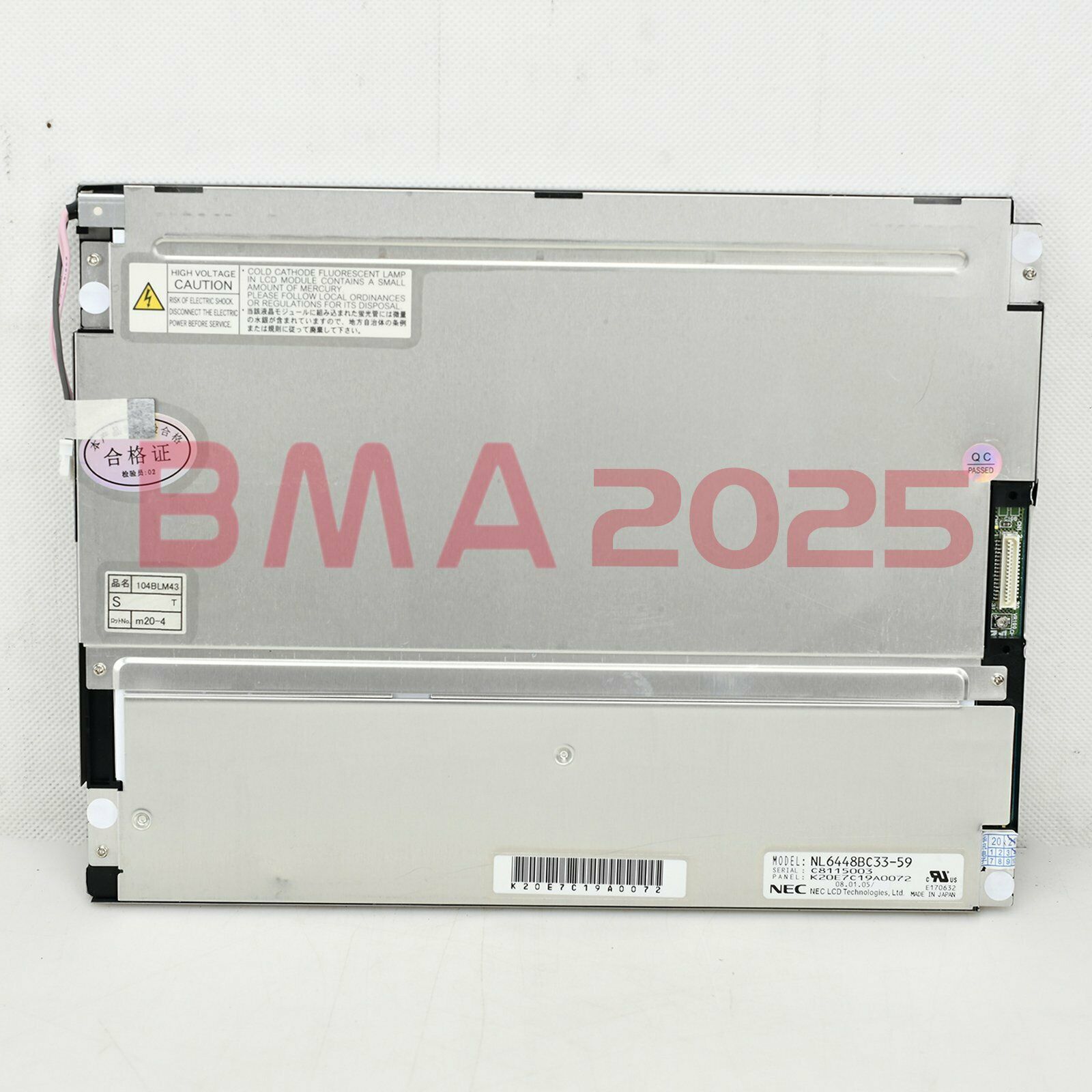 New NEC LCD Display 10.4 inch NL6448BC33-59 640*480 1year warranty DHL Free Ship