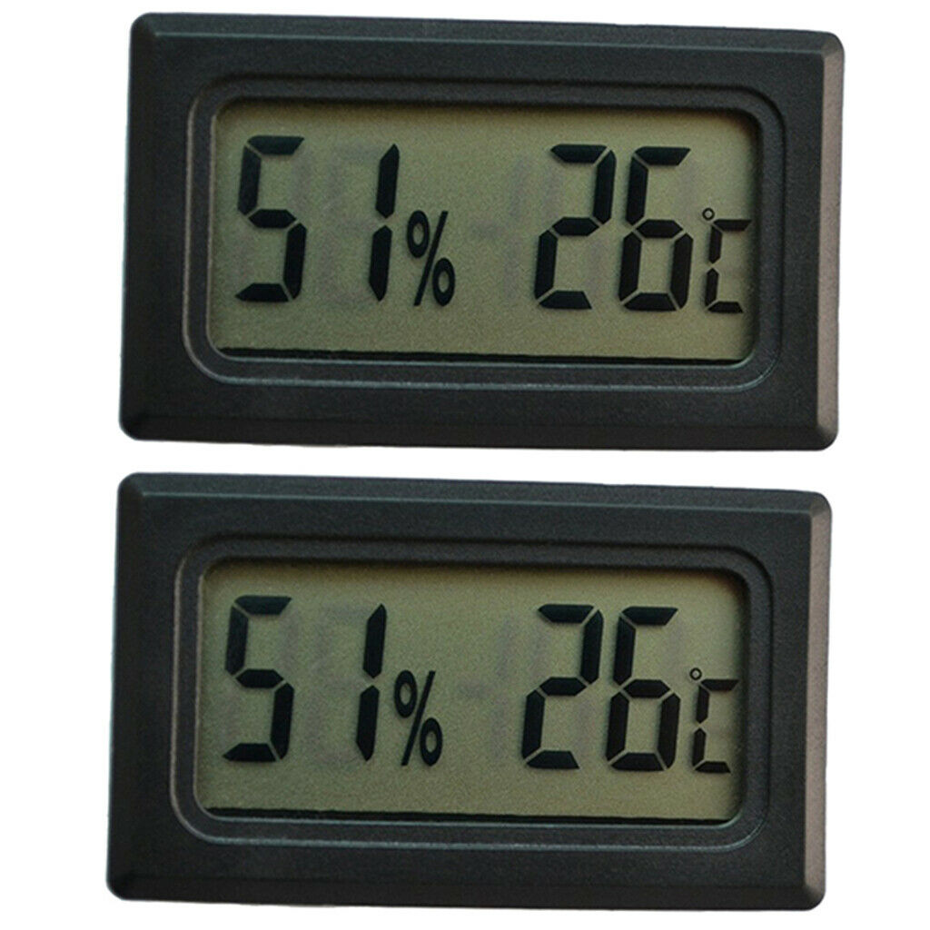 2Pcs Mini Digital LCD Thermometer Hygrometer