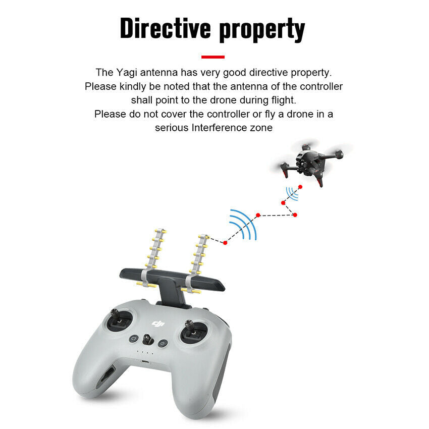 2x 5.8GHZ Signal Booster Antenna Range Extender Accessories For DJI FPV Drone