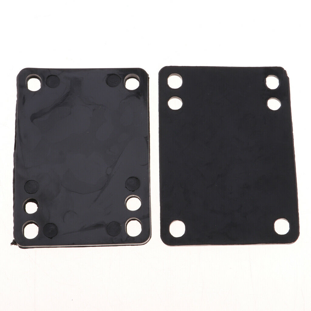 2 Pairs of 3mm Longboard Skateboard Hardware - Replacement Shock Pads - Riser