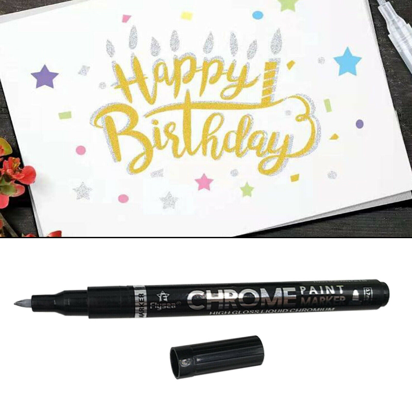 Paint Markers Pens Paint Pen,Waterproof Marker for Plastic Canvas Mugs
