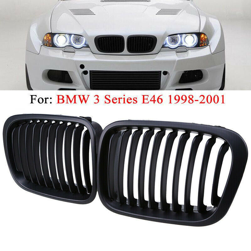 Front Bumper Kidney Grilles Fit BMW E46 320i 323i 325i 328i 330i Sedan 1998-2001