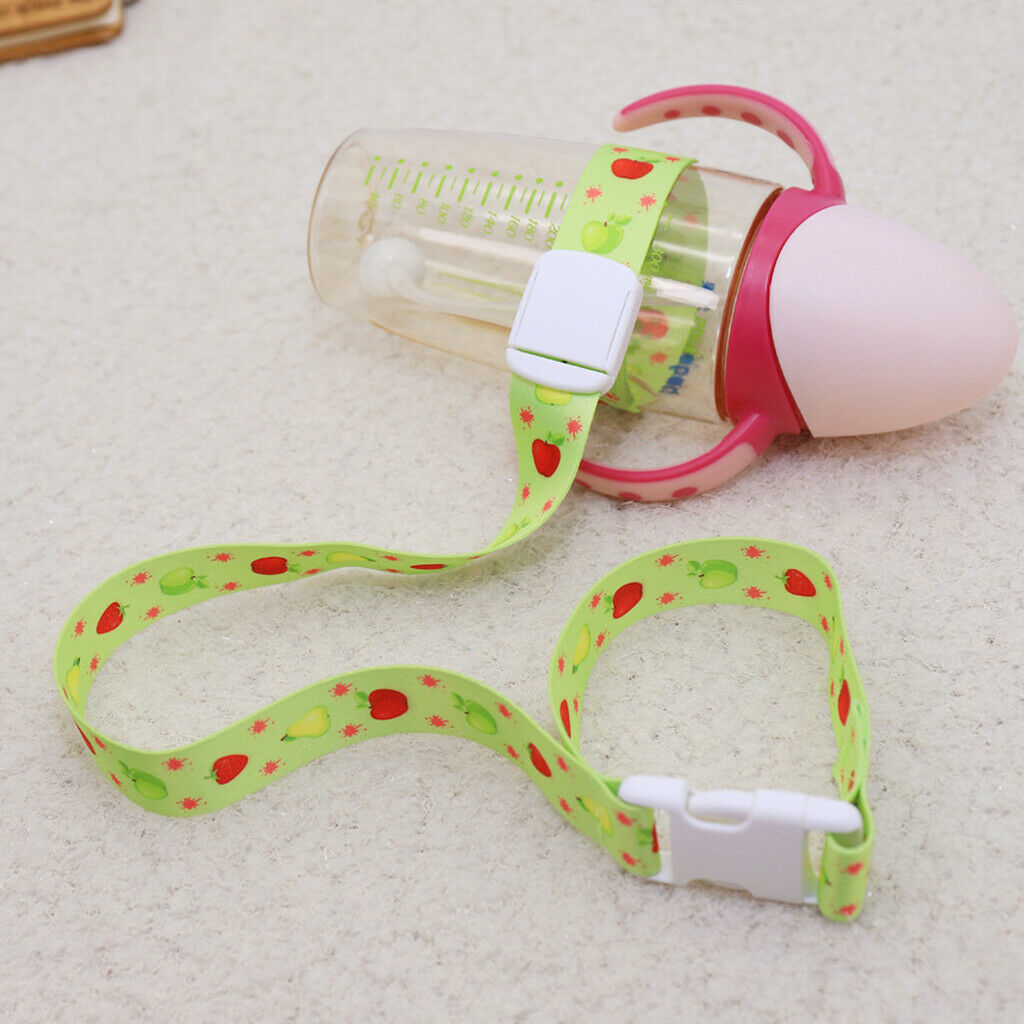 Baby Bottle Strap Holder Baby bottles fall prevention belt rope yellow