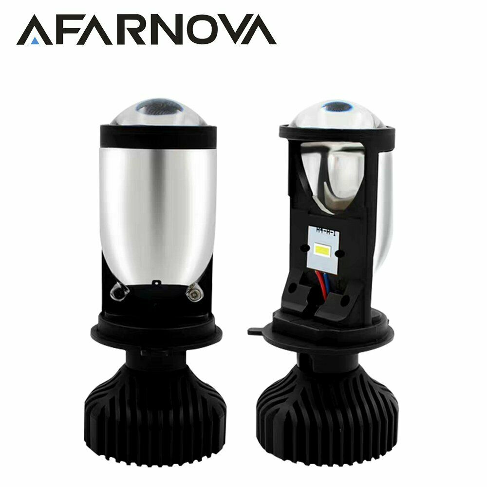 1Pair L/R H4/9003 LED Projector Lens Hi/Low Beam Headlight Bulbs 6000K 12V 110W