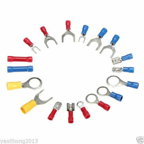 Assorted Crimp Spade Terminal Insulated Electrical Wire Connector Kit Set 300Pcs