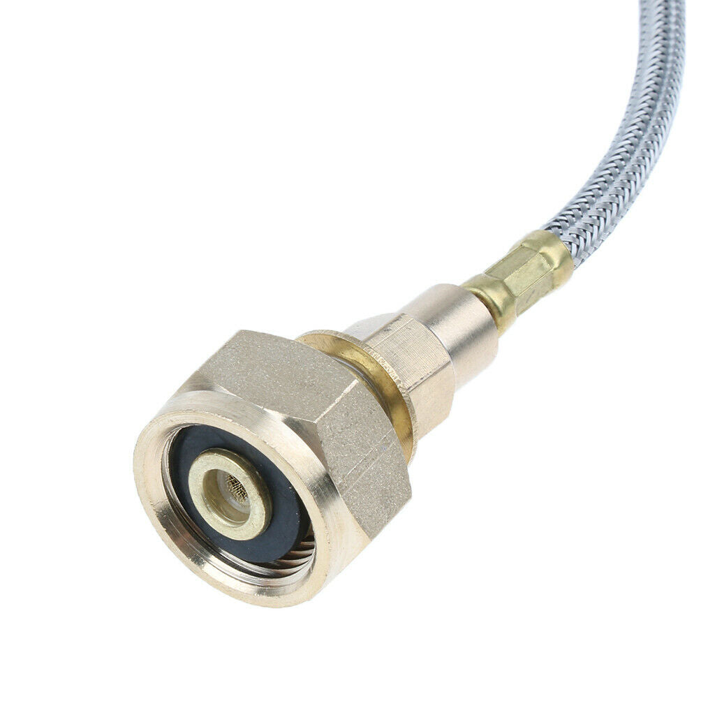 Camping Gas Stove Connection Valve Propane Cylinder Tank Hose Adapter, 60cm