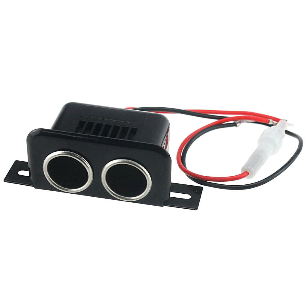 Built-in 10A fuse 12V cigarette lighter double socket connector For