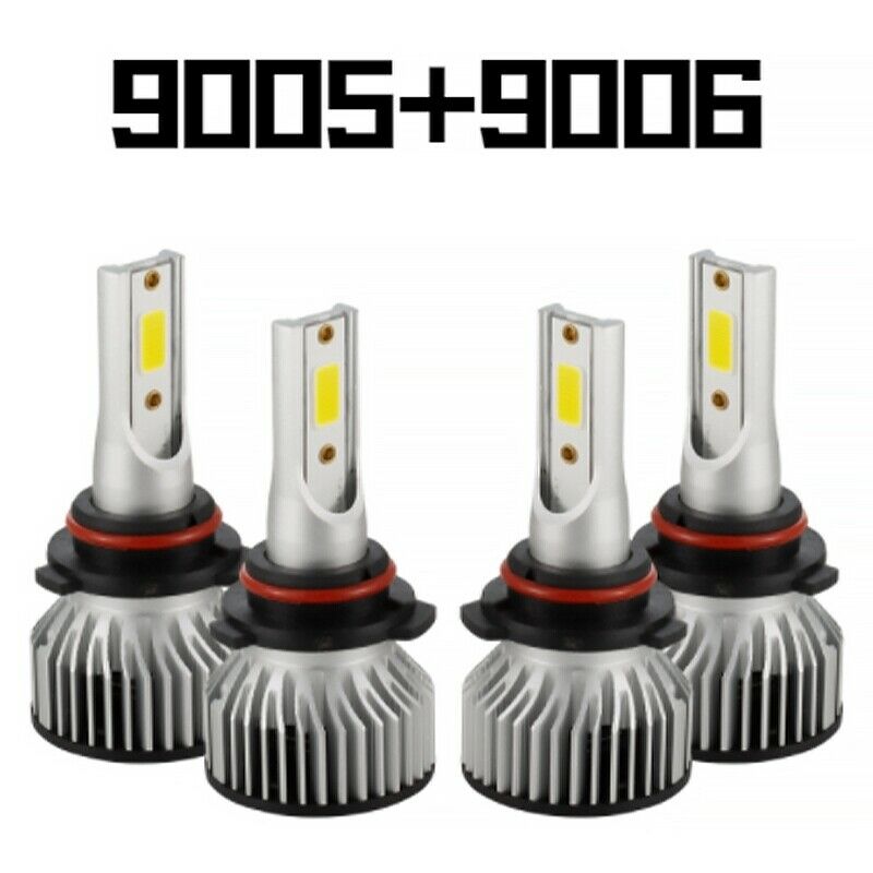 2Pairs 9005 9006 HB3 HB4 Combo LED Headlight Bulbs Kit High & Low Beam Bulb 60B2