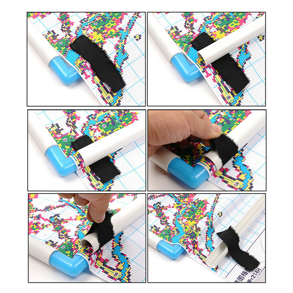 Rectangle Clip Plastic Embroidery Frame Cross Stitch Hoop Stand Tool Home Use