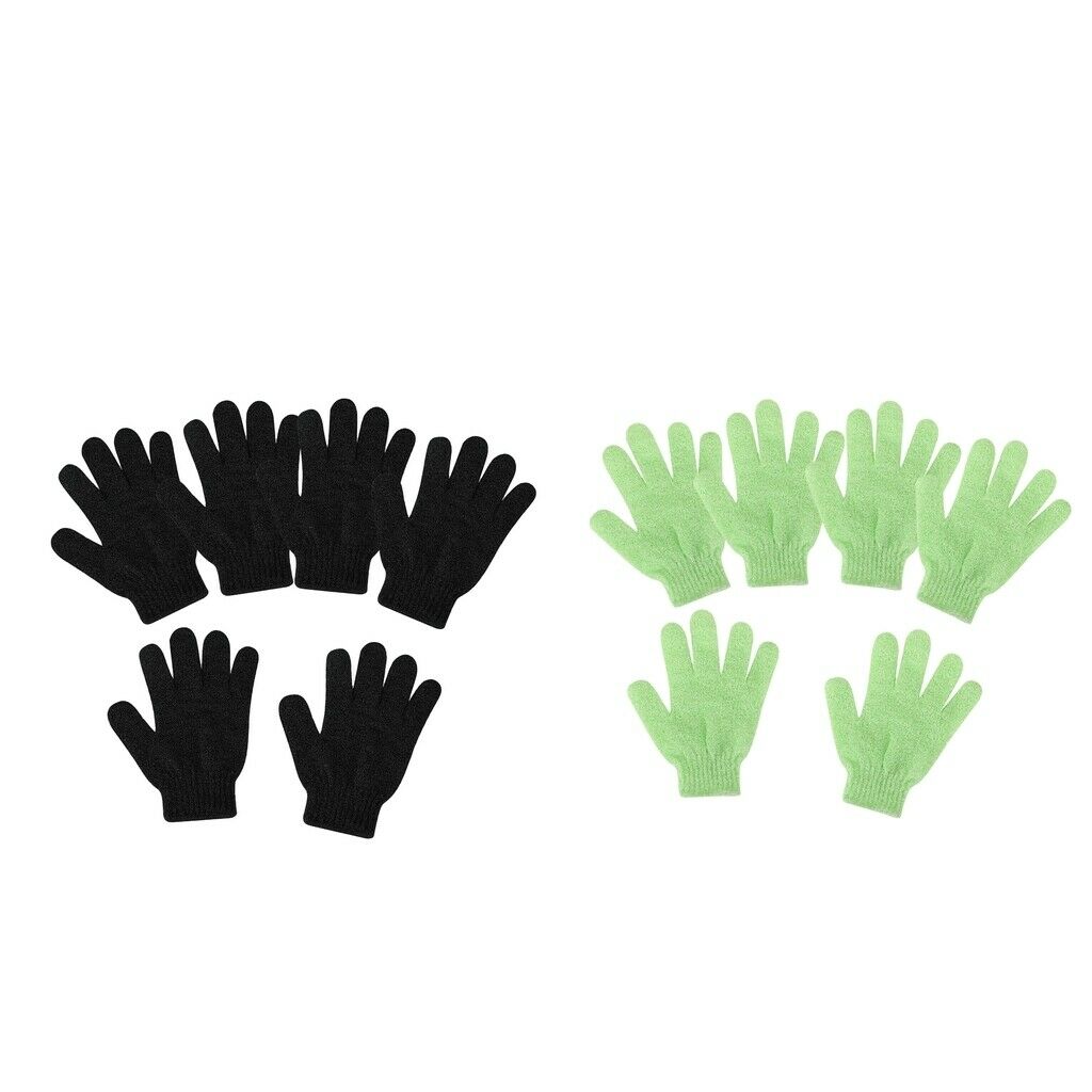 Lot 12 Nylon Exfoliating Gloves Leg Shower Scrub Mitt Scrubber for Men Women
