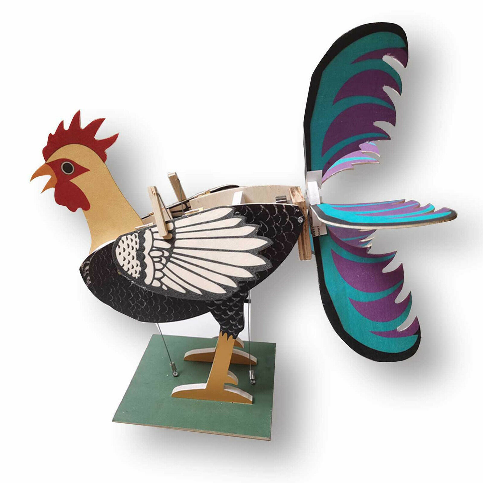 Yard Rooster Windmill Statues Statue Crafts for Garden Farm Crafts Gifts
