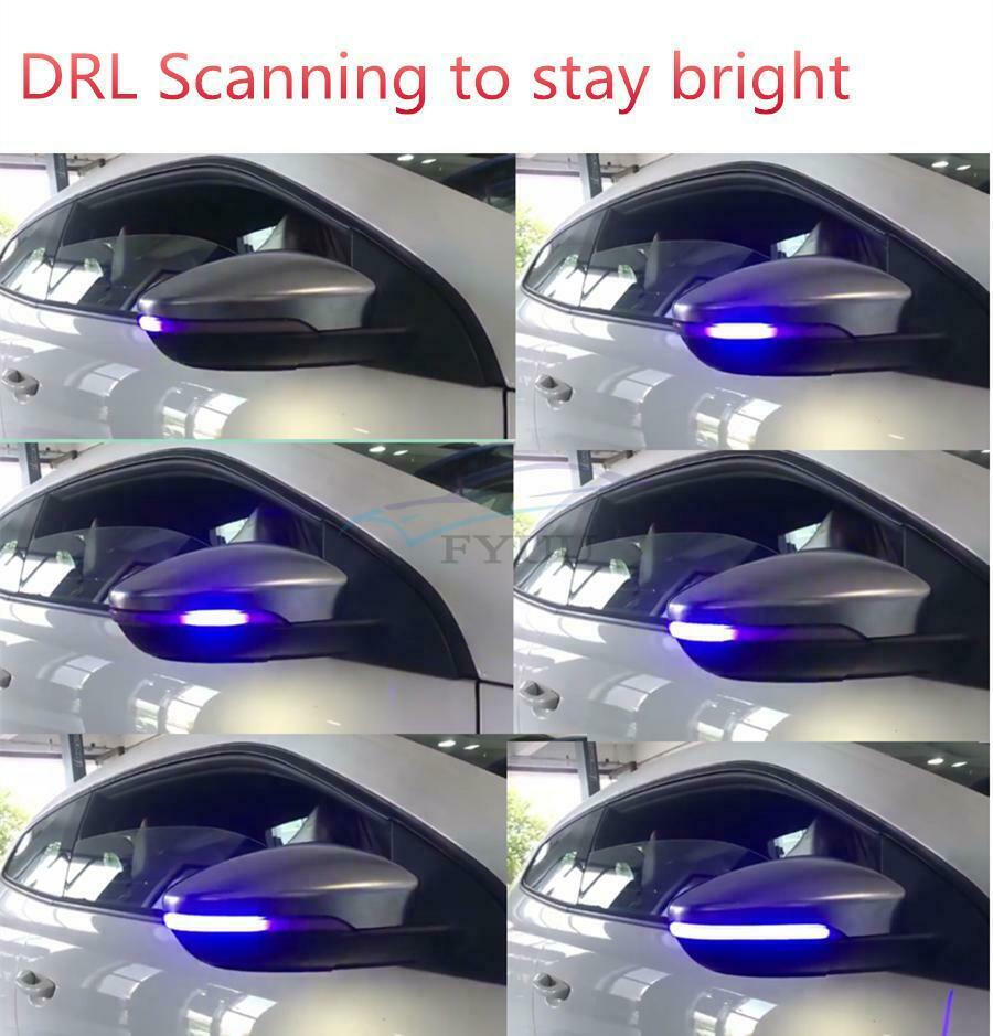 2 Pieces Amber \ Blue Waterproof 180° Vehicle LED Turn Signal Light Strip Lamp