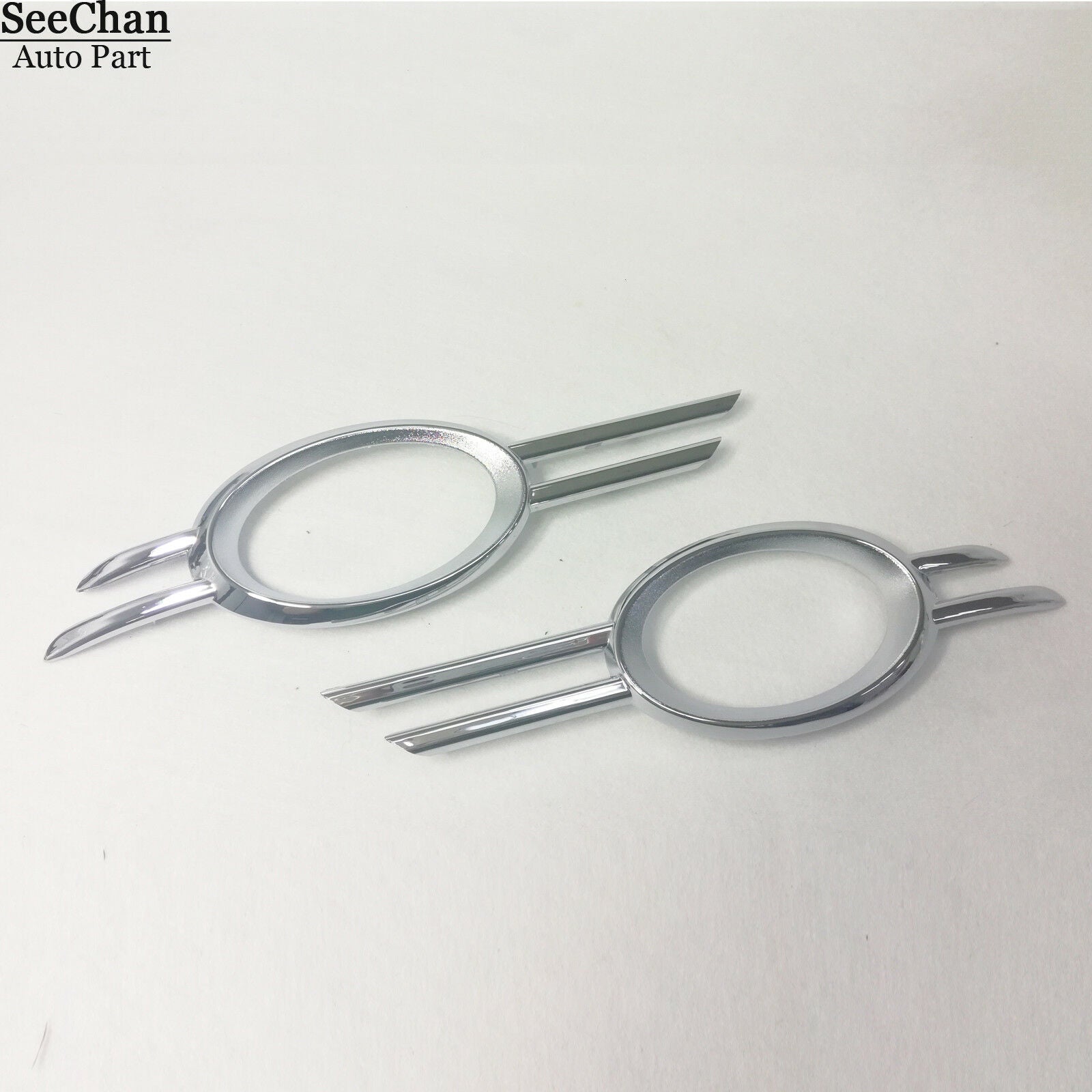 Pair of R+L Fog Light Grills Trim Chrome Fits Mercedes Benz 07-09 E CLASS W211