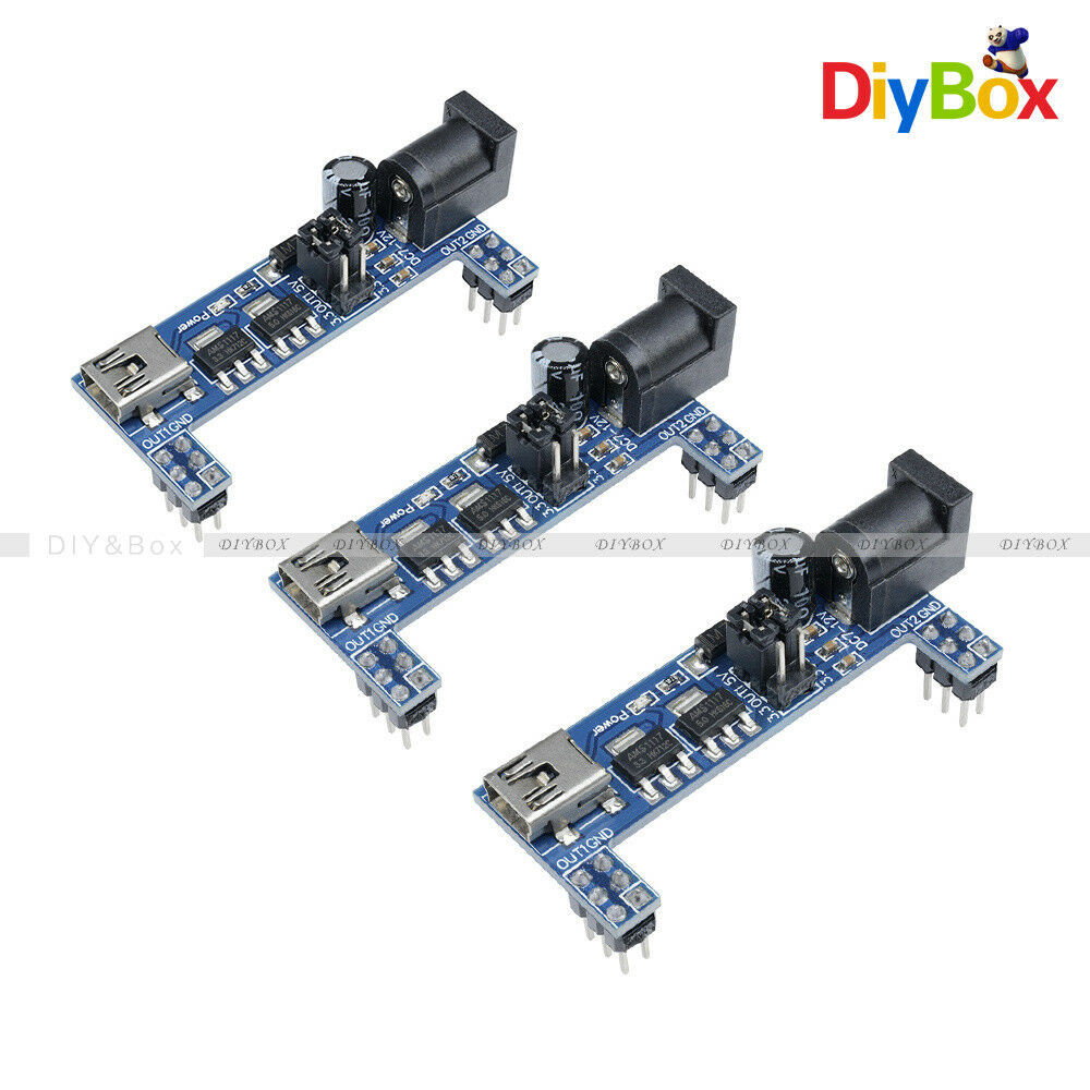 5Pcs MINI USB MB102 Breadboard Power Supply Module 3.3V 5V Solderless Arduino