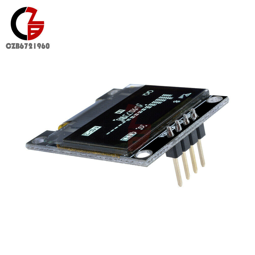 5PCS 0.96" 0.96 Inch 4 pin I2C IIC 128X64 OLED Display Board White for Arduino