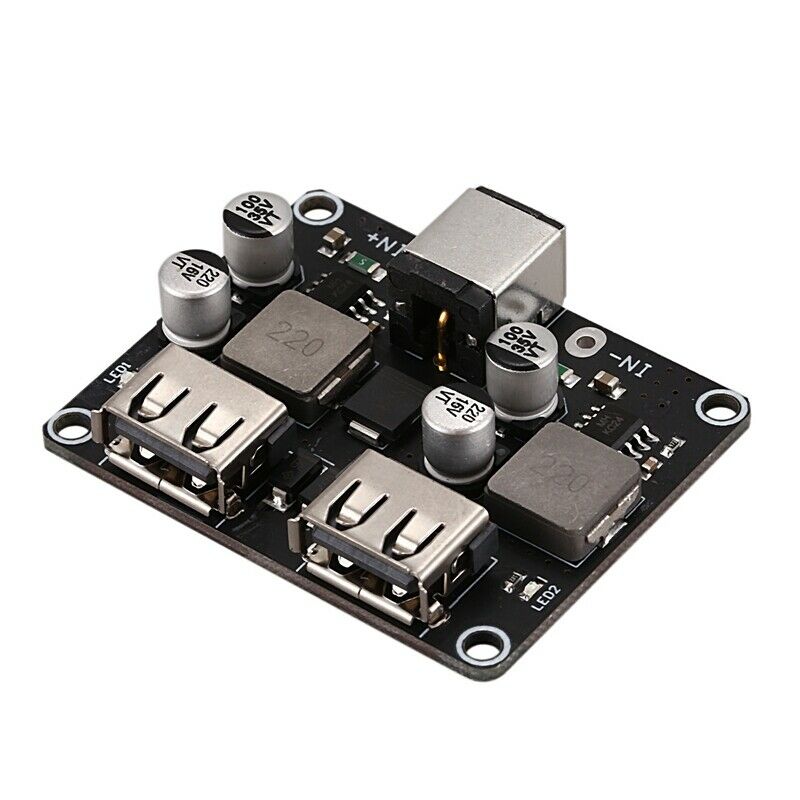 2 Channel Usb Qc3.0 Qc2.0 Dc-Dc Buck Converter Charging  Module 6-32V 9V 12V 2Z2