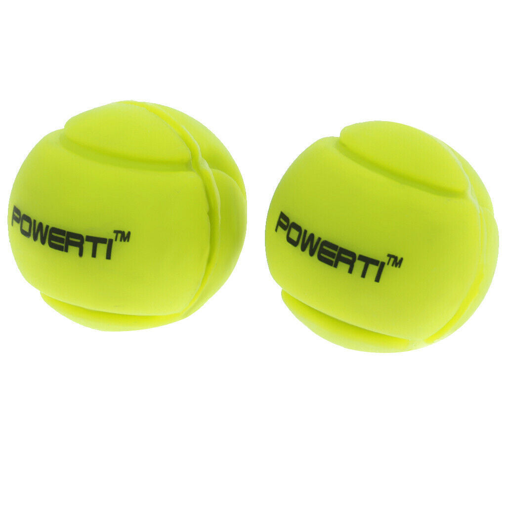 2Pcs Tennis Racquet Shock Absorber Vibration Dampeners Damping Balls Yellow
