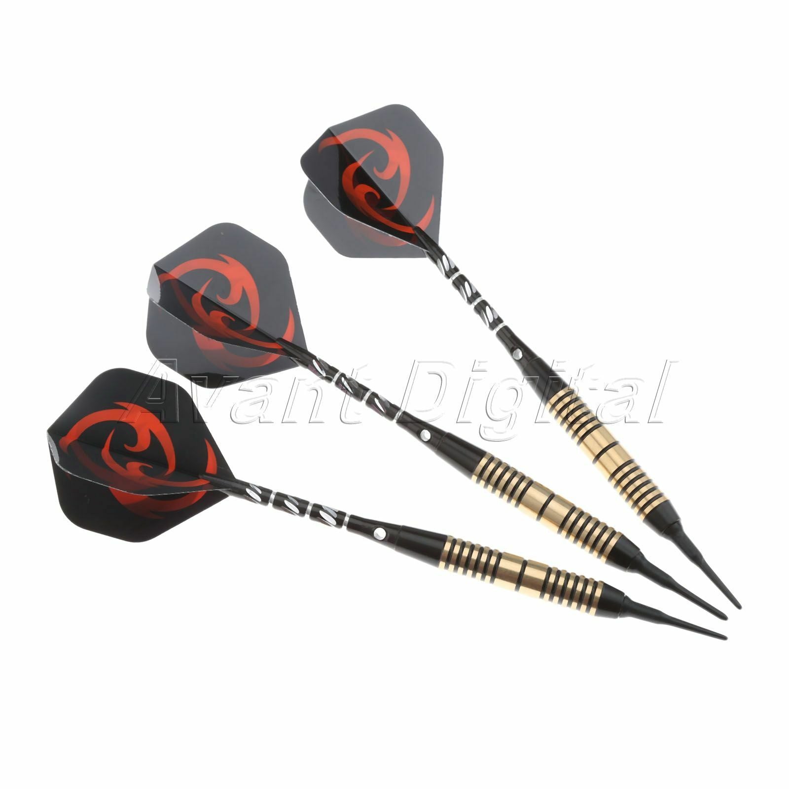 3 Pcs Of Plastic Soft Tip Darts Brass Barrel 18 Grams For Electronic Dartboard