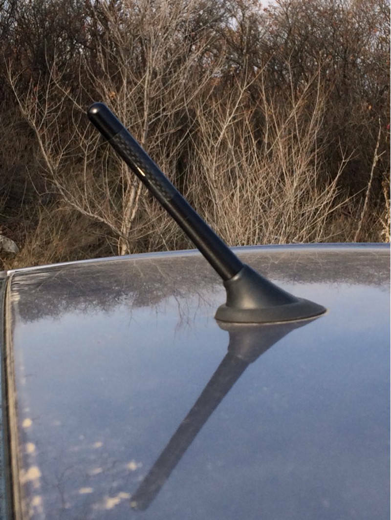 Black Carbon Fiber Stubby Short Antenna 5" Fits 94 08 Dodge RAM 1500 2500 3500
