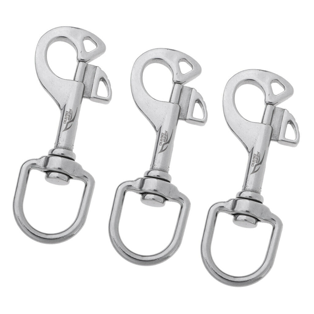 3Pcs Dog Latch Metal  Bolt Snap Hook Lock Fastener Clip Connector