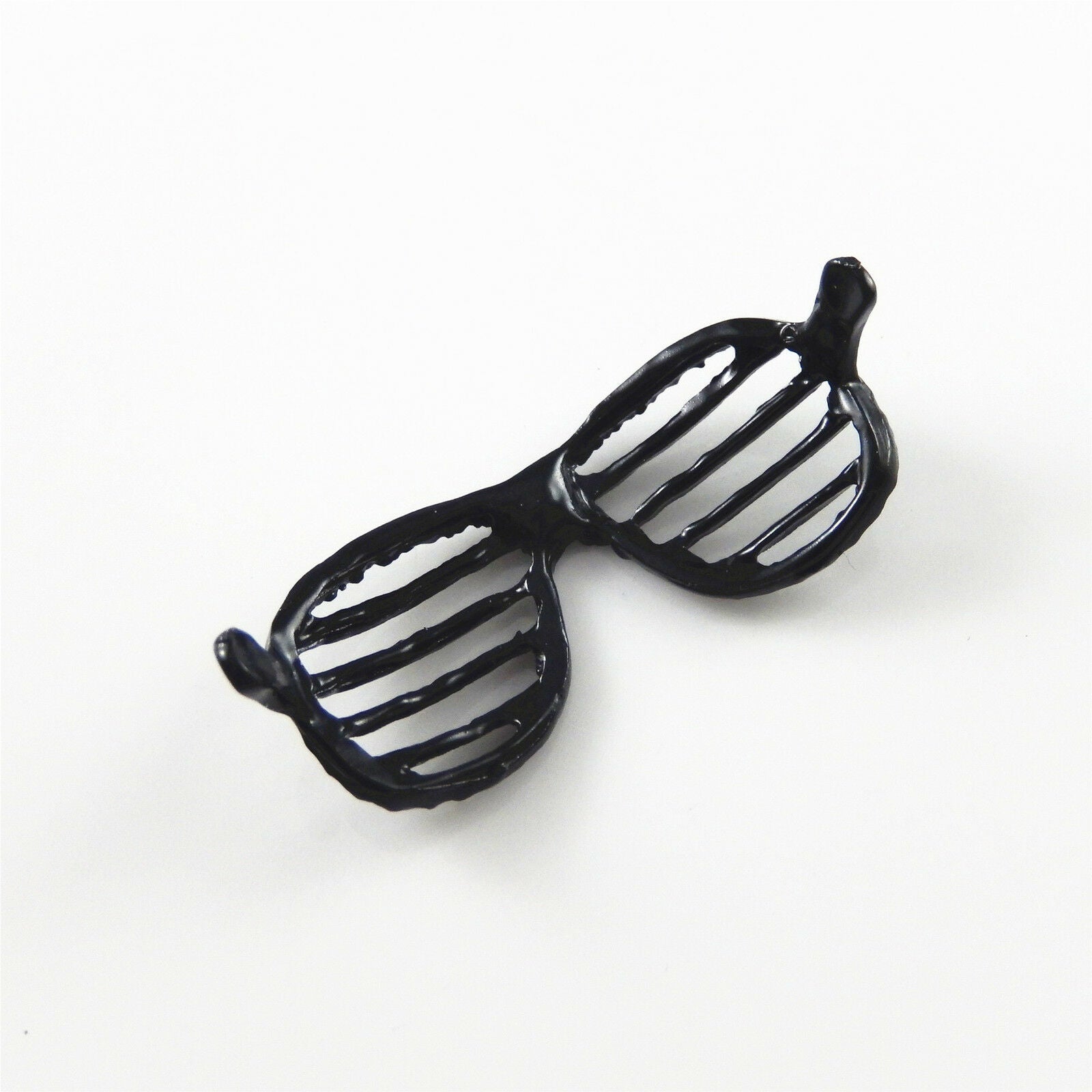 8-pack Black Eyeglasses Pendant Frosted Jewelry Making Charm Alloy 41*12*16mm
