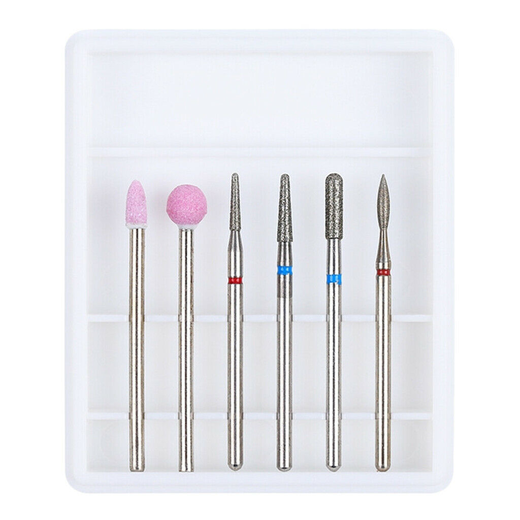 6pcs Carbide Electric Nail Art Filing Drill Bits Grinding Polishing Head 11