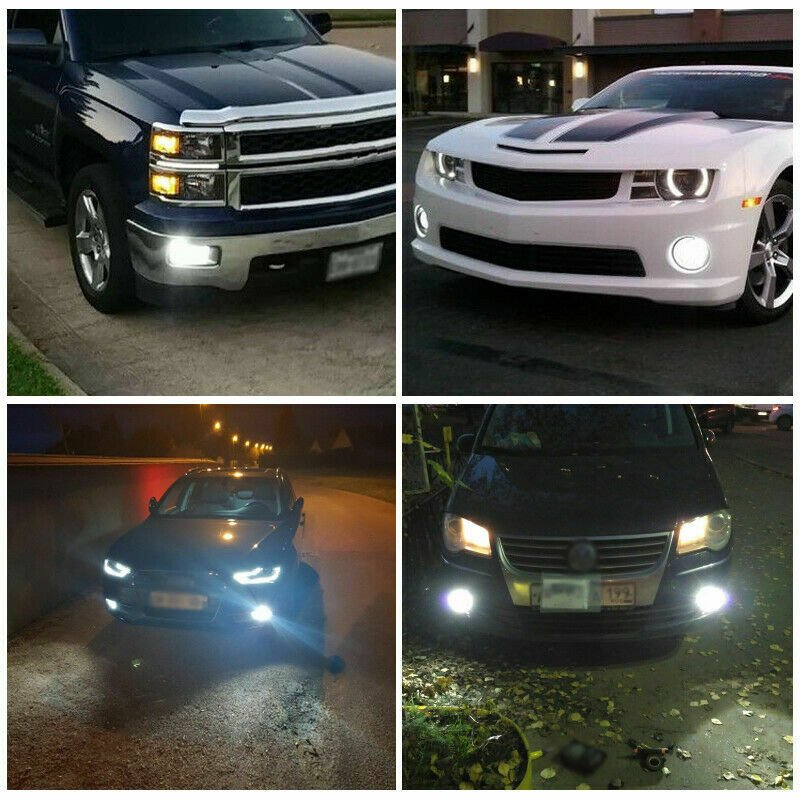 2pcs H3 LED Fog Light Bulbs Conversion Kit OEM Upgrade Lamp 35W 4000LM 6000K