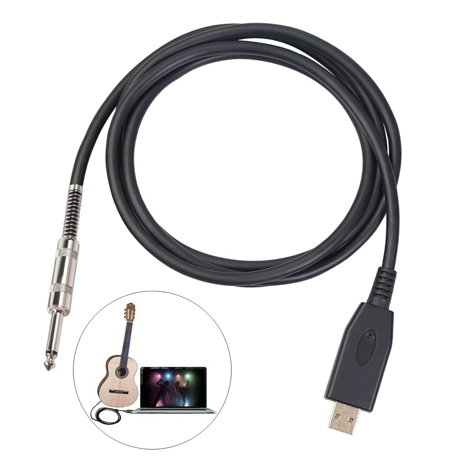 Guitar Cable USB to 6.35mm Recording Cable Adapter Converter Connection