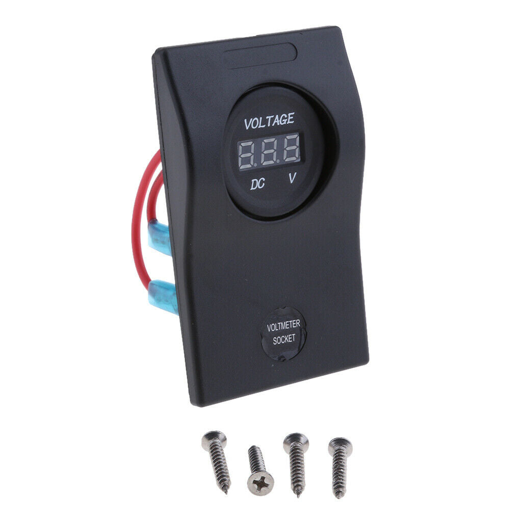 Waterproof LED Display Digital Voltage Voltmeter for Marine Boat Yacht