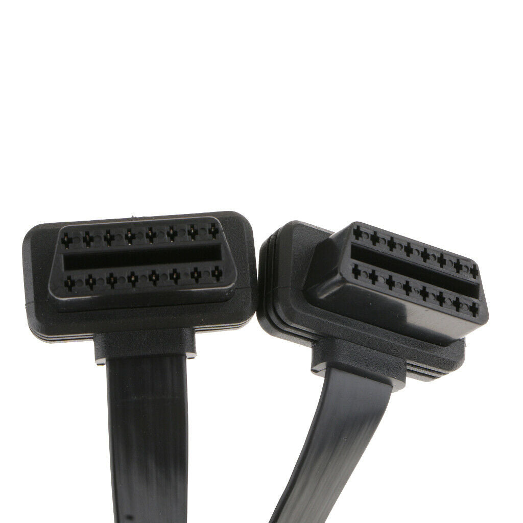 Car ODB II ODB2 Male To Dual Female Power Supply Diagnostic Cable Adapter
