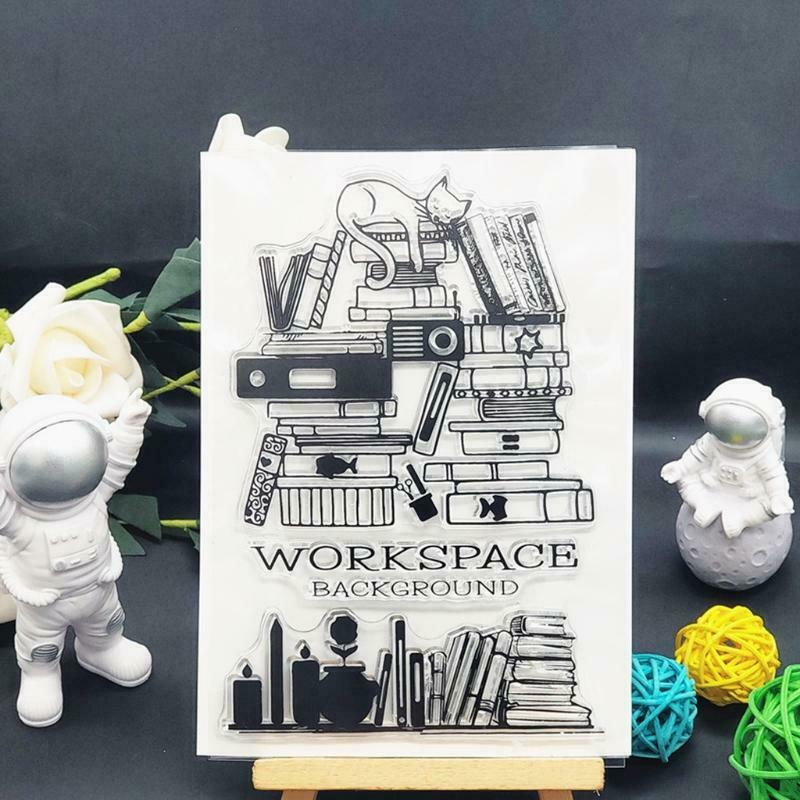 Workspace Background Silicone Clear Seal Stamp DIY Scrapbooking Embossing Photo