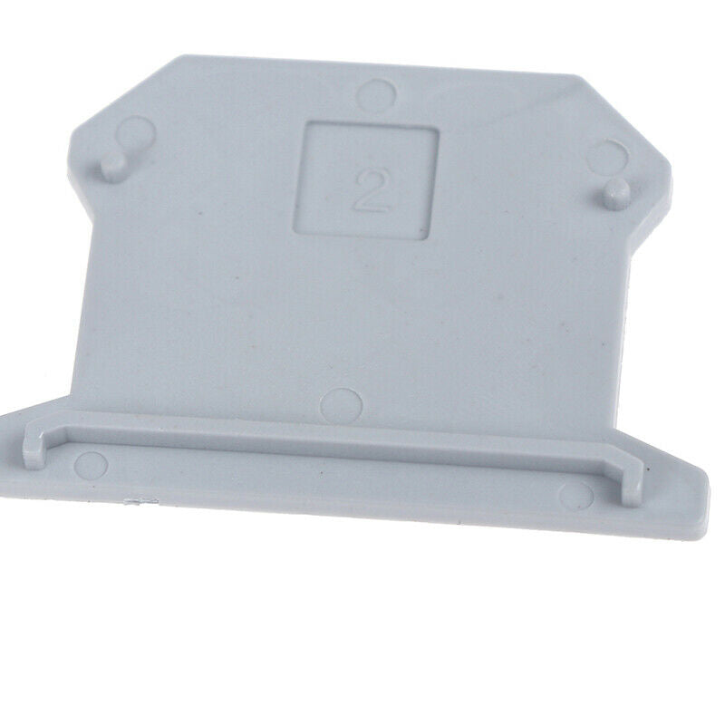 10Pcs D-UK2.5/10 2.5B Terminal Block End Cover Plate Din Rail Terminal E GvJ Fx