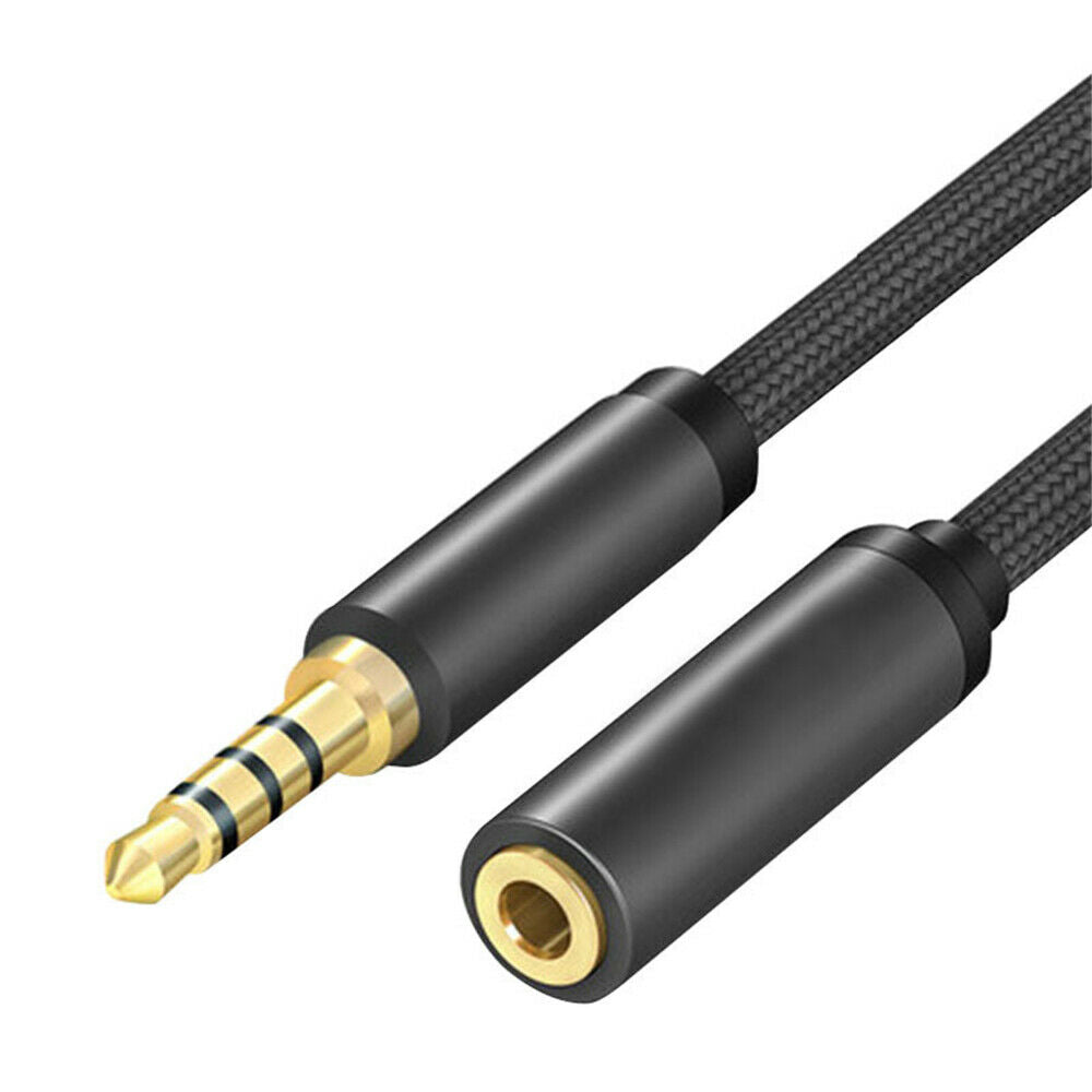 3.5mm Male to Female Stereo Extension Adapter Cable For AUX Car Audio Cable