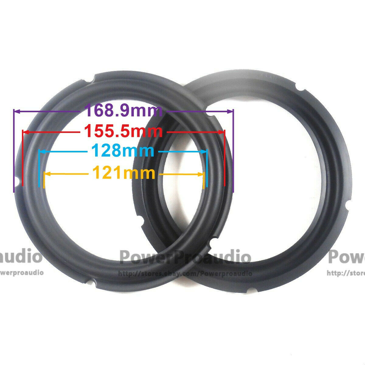 2pcs 6.5Inch Rubber surround DIY Fit For scan--speak  Speaker 168-155-128-121MM