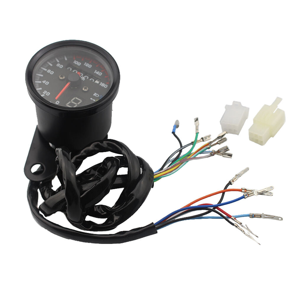 12V Motorcycle Speedometer Odometer Digital Gear Gauge LED Backlight 0~160KM/H