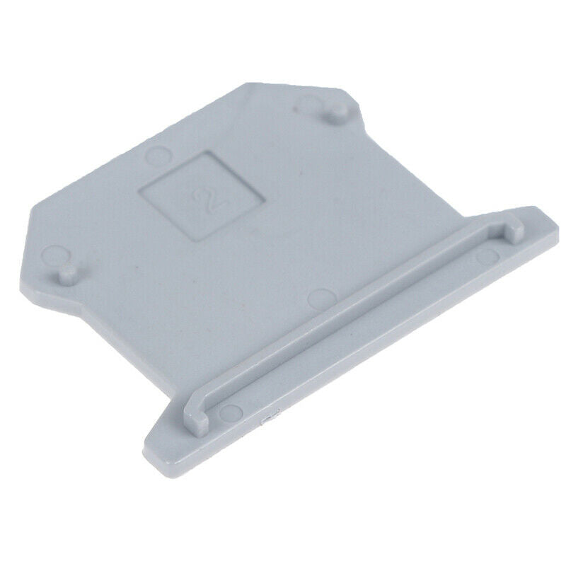 10Pcs D-UK2.5/10 2.5B Terminal Block End Cover Plate Din Rail Terminal E GvJ Fx