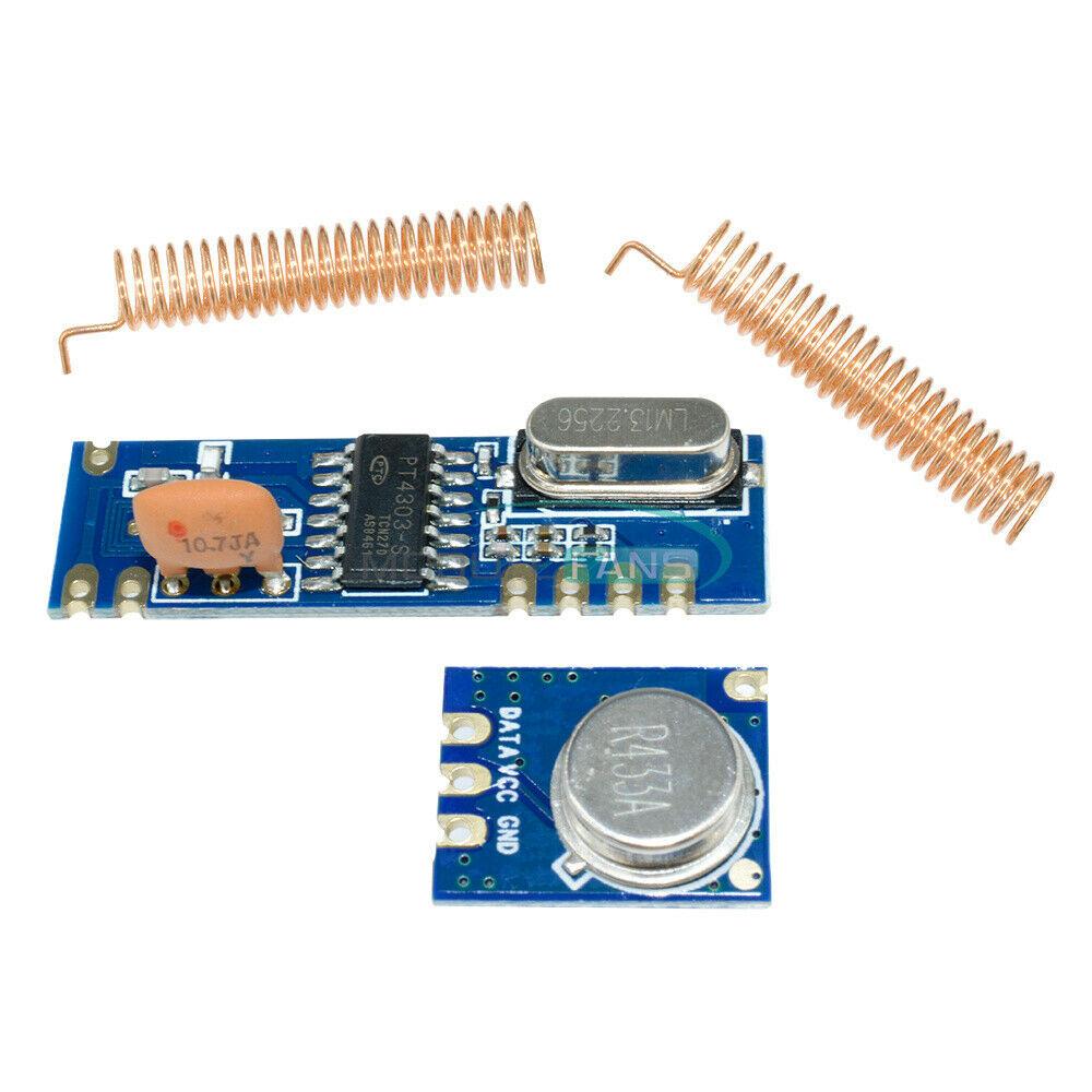 STX882 ASK 433MHz Transmitter & Receiver Module /w Nickel-plated Antenna