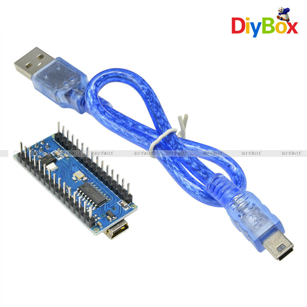 2PCS Mini USB Nano V3.0 ATmega328 16M 5V Micro-controller CH340G board F Arduino