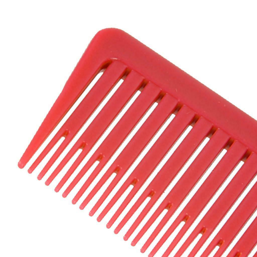 Professional Hair Weaving Coloring Dye Foiling Rat Tail Combs Set Red Durable