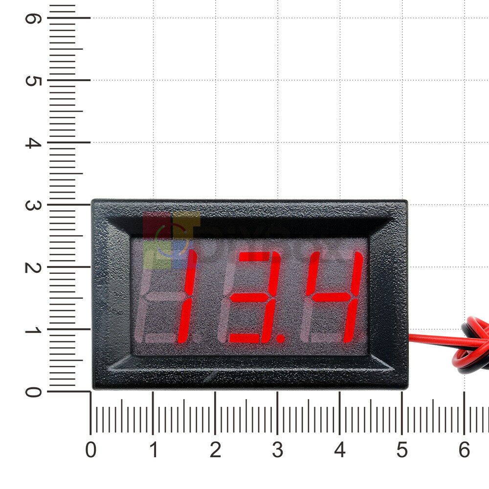 0.56" DC4.5-30V Voltmeter LED Panel Three Digital Display Volt Voltage Meter Red