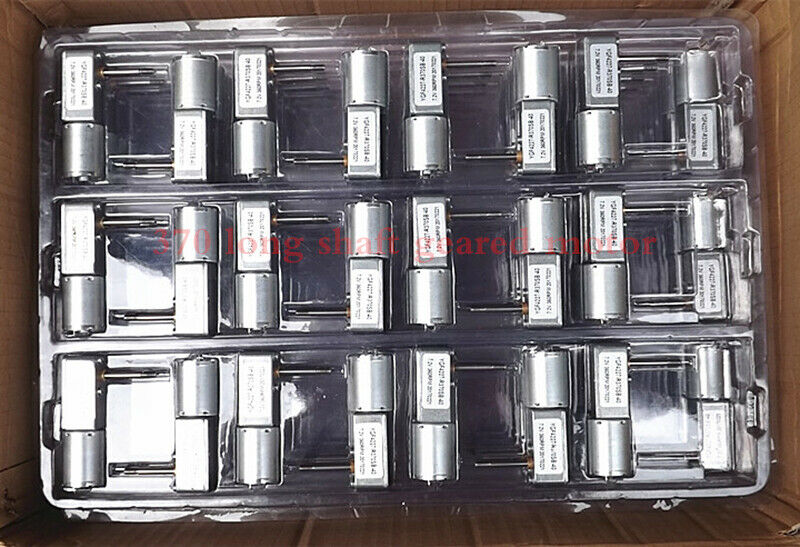 1pcs 370 Long Shaft Geared Motor Seven-shaped DC Motor High Speed Geared Motor
