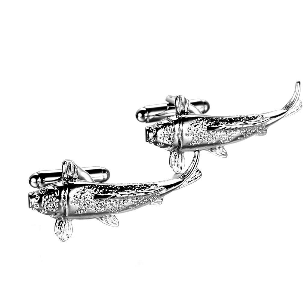 Mens Fish Cuff Links Cufflinks Business Shirt Suit Wedding Jewelry Gift