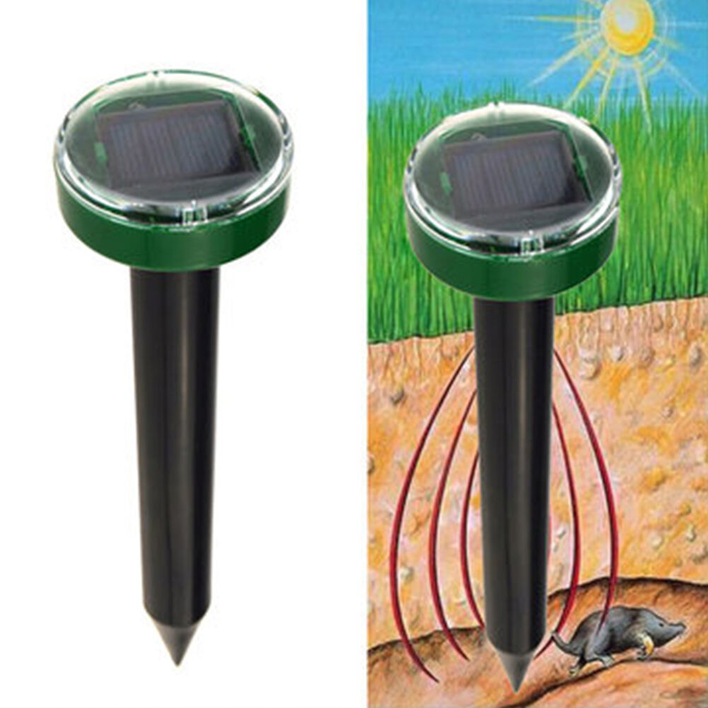 2020 Yard Solar Power Ultrasonic Sonic Mouse Mole Pest Rodent Repeller Repellent