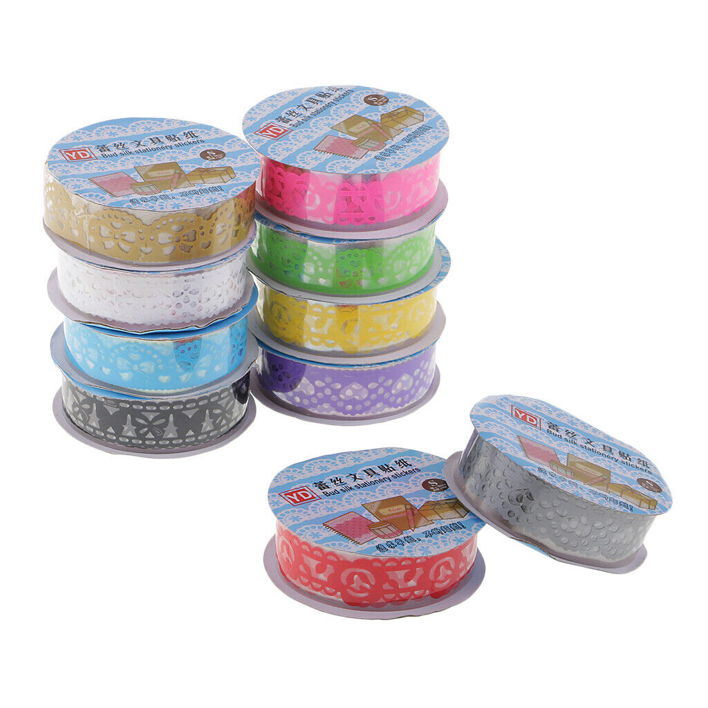 10x LOT Lace Decorative Sticky Masking Tape SELF Adhesive Tape Album DIY