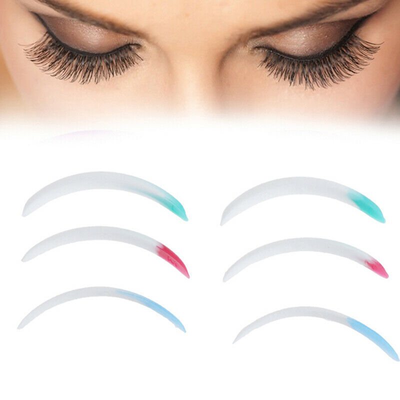 3 Pairs Eyelash Curler Silicone Perm Pad Recycling Lashes Rods Shield liftinBDA