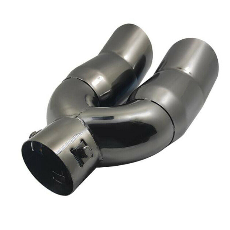 2.5" to 3" Dual Exhaust Tip 3 Inch Outlet 9.5" Length Stainless Exhaust Tailpipe
