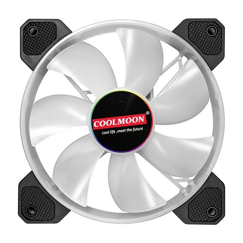 COOLMOon 14cm Computer Case Fan Mute Light-Emitting Computer Cooling Fan DesktH7
